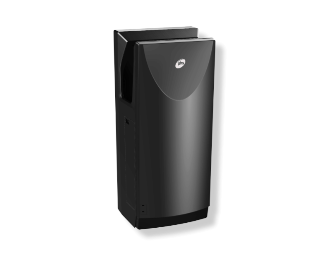 Whisper XL Ultra-Quiet Commercial Hand Dryer – 56dB, 11s Dry Time – Black