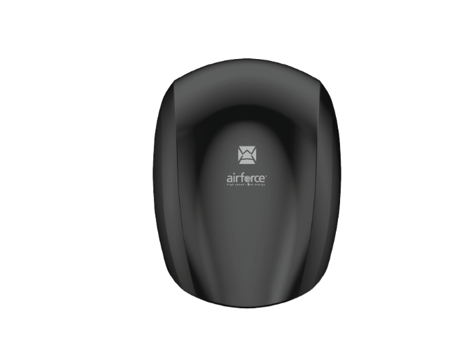Airforce Commercial Hand Dryer – 1100W, 17s Dry Time – Black