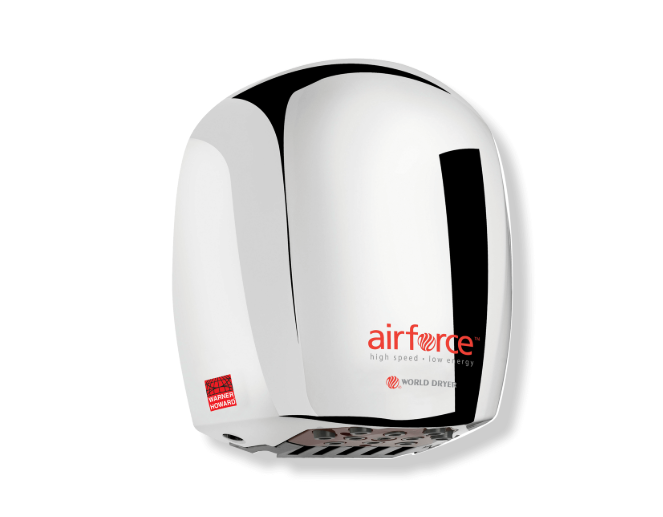 Airforce Commercial Hand Dryer – 1100W, 17s Dry Time – Polished Chrome