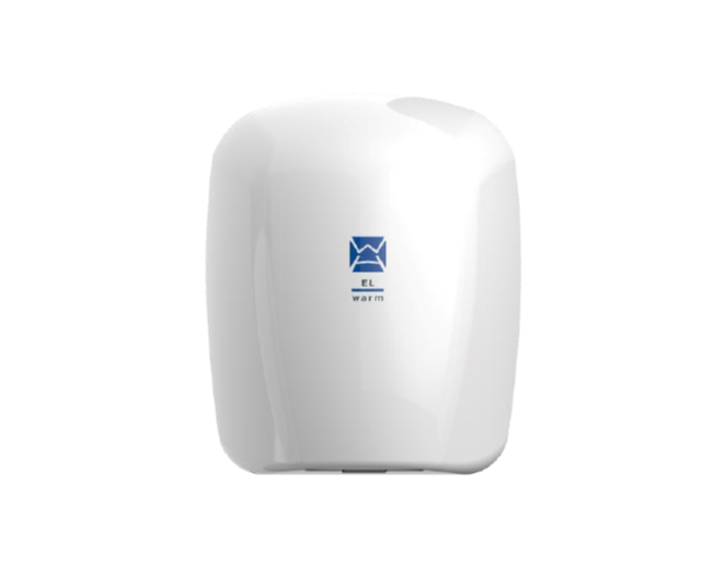 EL Warm Commercial Hand Dryer – Warm Air, 16s Dry Time, Antimicrobial – White