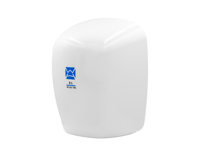 EL Warm Commercial Hand Dryer – Warm Air, 16s Dry Time, Antimicrobial – White