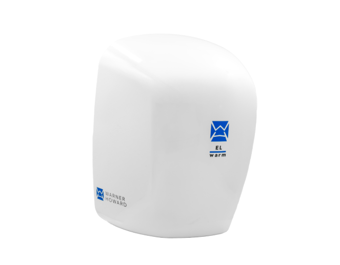 EL Warm Commercial Hand Dryer – Warm Air, 16s Dry Time, Antimicrobial – White