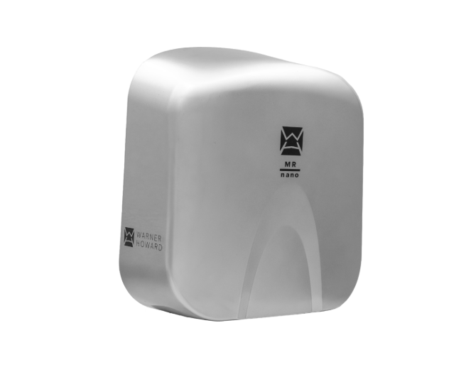 MR NANO Compact Commercial Hand Dryer – 500W, HEPA Filter, 13s Dry Time – Nickel