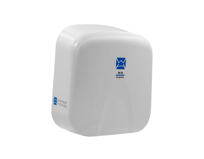 MR NANO Compact Commercial Hand Dryer – 500W, HEPA Filter, 13s Dry Time – White