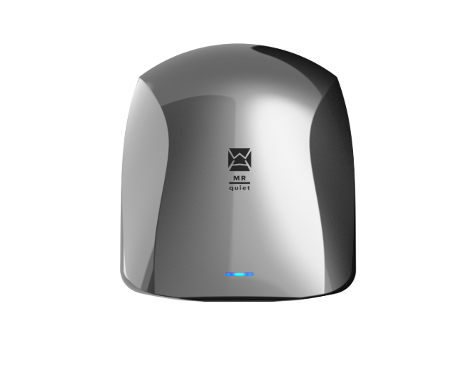 MR Quiet Commercial Hand Dryer – 800W, Warm Air, No-Touch – Nickel