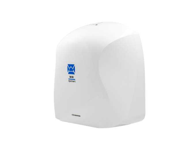 MR Quiet Commercial Hand Dryer – 800W, Warm Air, No-Touch – White