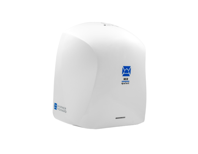 MR Quiet Commercial Hand Dryer – 800W, Warm Air, No-Touch – White
