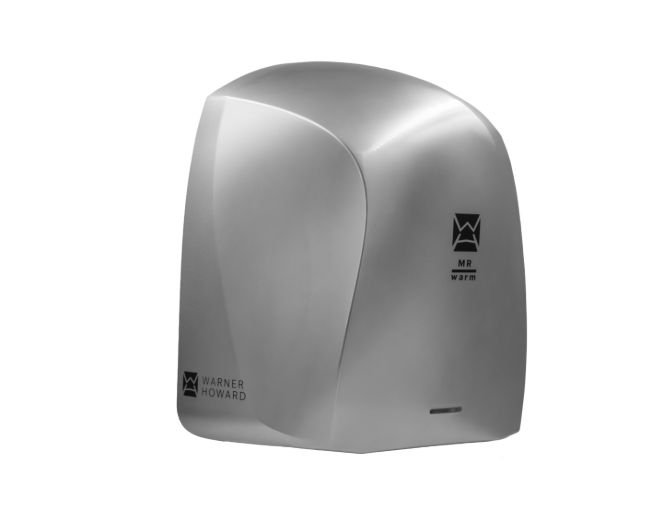 Warner Howard MR Warm Commercial Hand Dryer – 600W, Warm Air, 16s Dry Time – Nickel
