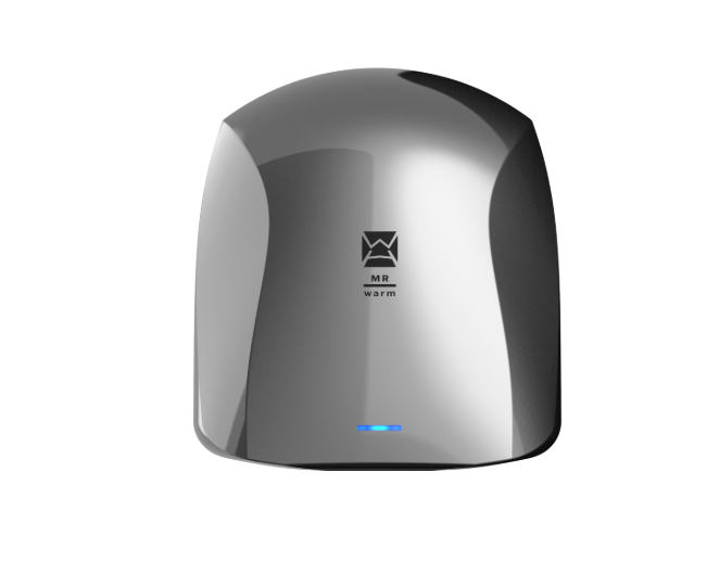 Warner Howard MR Warm Commercial Hand Dryer – 600W, Warm Air, 16s Dry Time – Nickel
