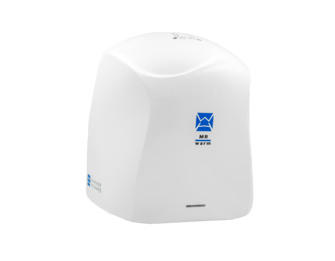 Warner Howard MR Warm Commercial Hand Dryer – 600W, Warm Air, 16s Dry Time – White