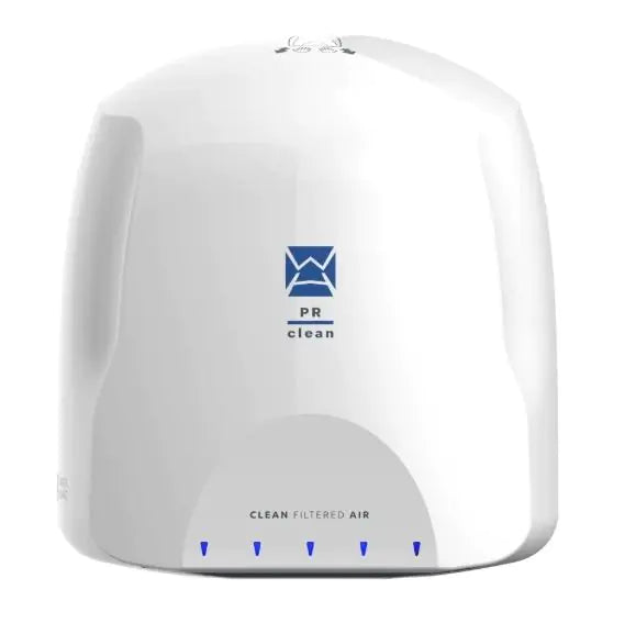 PR Clean Commercial Hand Dryer – 1100W, HEPA Filter, 11s Dry Time – White